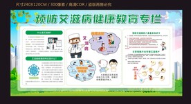 预防艾滋病健康宣传栏