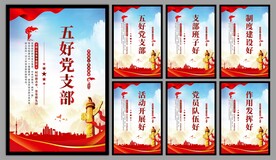 五好党支部海报