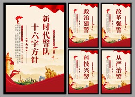 警队文化党建海报