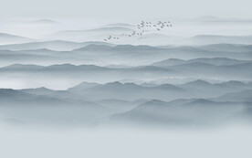 禅意水墨山水图