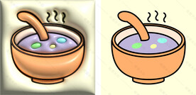 3D卡通膨胀风汤圆美食头像