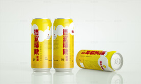  啤酒罐贴图样机