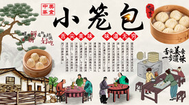 小笼包背景墙