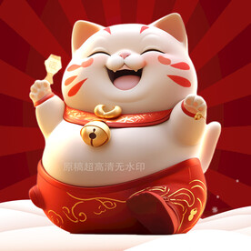 春节素材招财猫