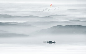 禅意水墨画背景墙