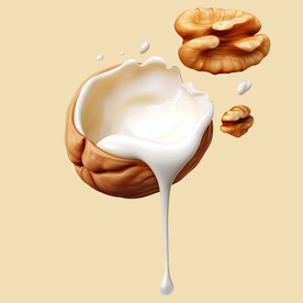 核桃牛奶奶花分层