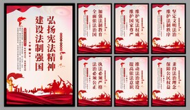 弘扬宪法精神党建海报