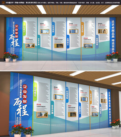 企业文化墙发展历程宣传栏