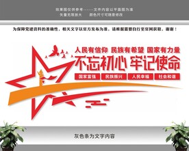 不忘初心牢记使命党建文化墙