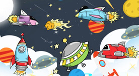 太空航天卡通背景