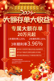 2024龙年银行存款海报