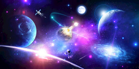 梦幻宇宙星空外太空星球航天背景