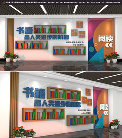 校园阅读文化墙