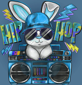 眼镜的兔子收音机