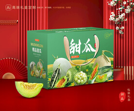 甜瓜包装 蜜瓜礼盒