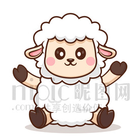 可爱卡通小绵羊小动物