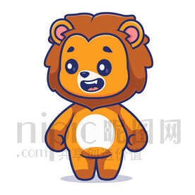 可爱卡通小狮子