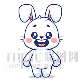 可爱卡通小白兔