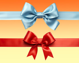 单层免抠透明丝绸蝴蝶结