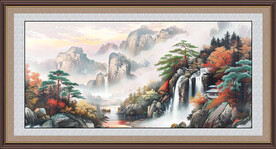 高山流水国风挂画