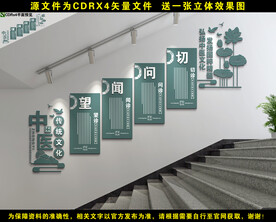 中医楼梯文化墙