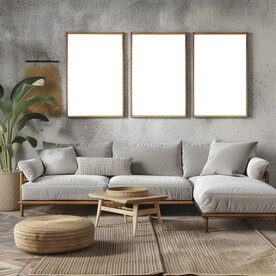 三联装饰画样机