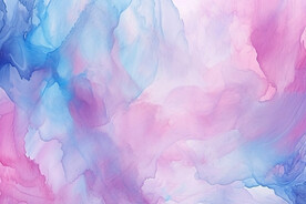 蓝紫色水彩水墨画背景