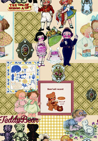 拼接复古底纹花