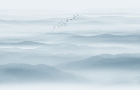 新中式水墨山水电视背景墙