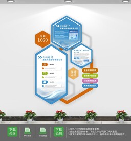 企业管理体系竖版文化墙