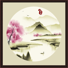 水墨山水无框画