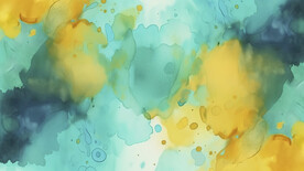 黄绿渐变水彩水墨背景