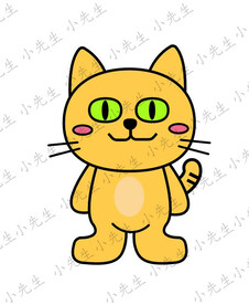 可爱动漫卡通猫咪小猫吉祥物