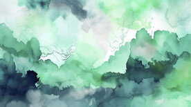 绿色水彩水墨背景