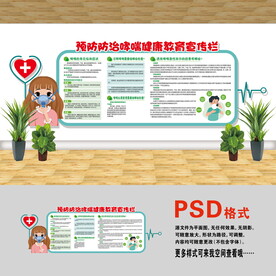 医院文化墙 预防哮喘