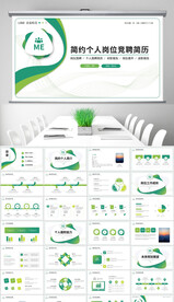 绿色极简创意高级感转正述职报告