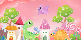 卡通恐龙背景墙