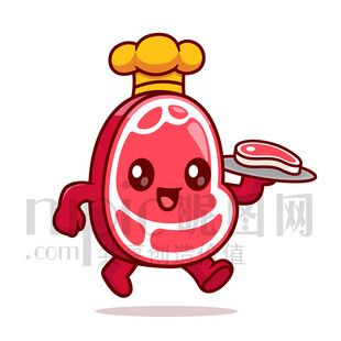 可爱卡通瘦肉