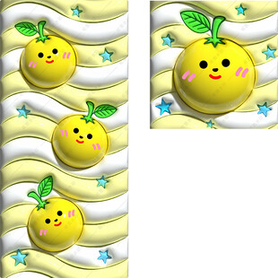 3D橘子手机壁纸膨胀风