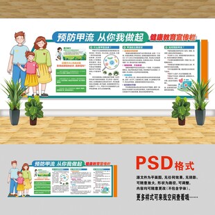 医院文化墙 甲型流感