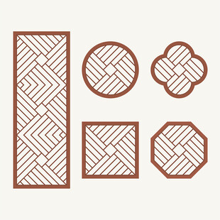 中式花纹 窗花格 镂空隔断