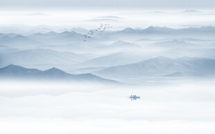 水墨山水风景背景墙