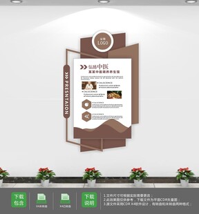 中医竖版文化墙
