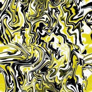 抽象黄黑线条艺术图案