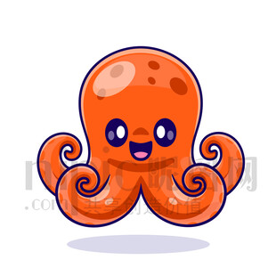 可爱卡通章鱼八爪鱼