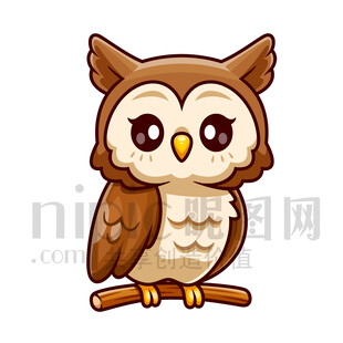 可爱卡通猫头鹰