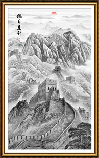 长城玄关装饰背景画