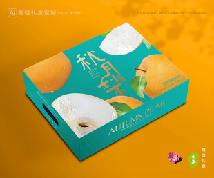 秋月梨礼盒 梨包装