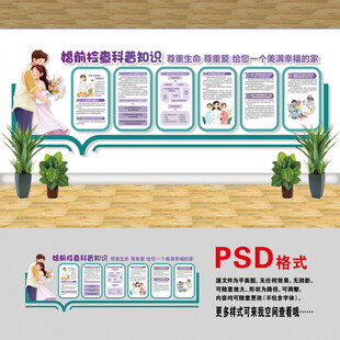 婚前检查文化墙