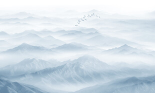 远山近水水墨风景